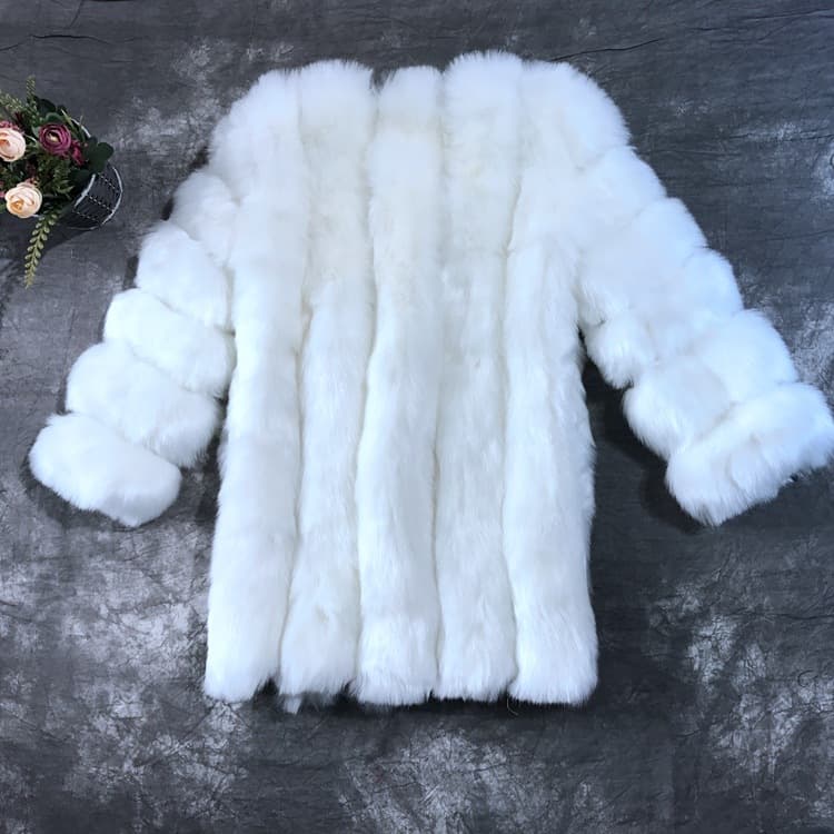 Manteau mi-long en fourrure pour femme, nouveau style, manches longues, prix spécial, veste en fourrure