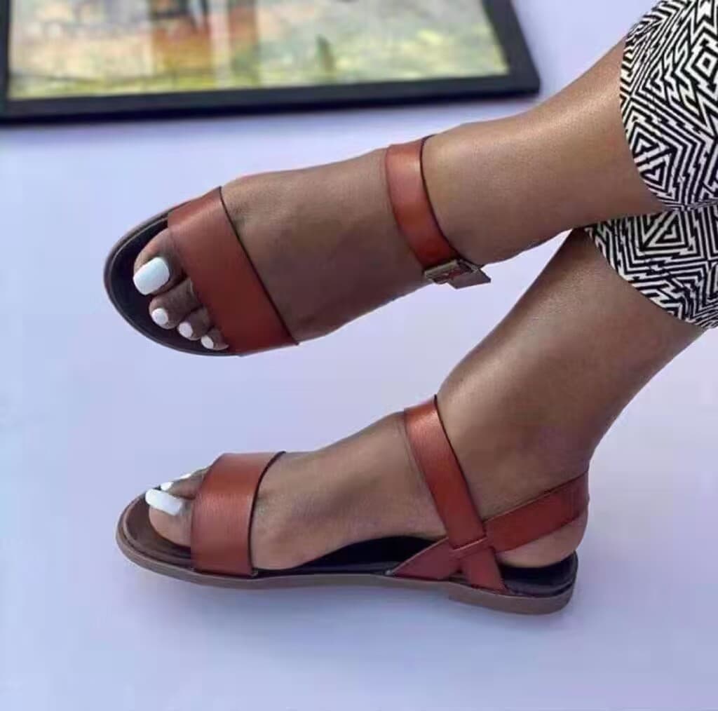 Women's Shoes trade flat sandals super fiber leather quality recommended high quality comfortable women's sandals