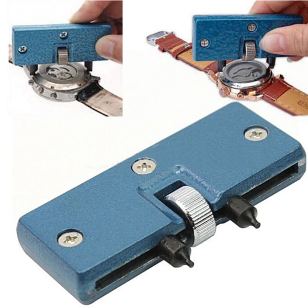 Qianbihe Adjustable Watch Repair Tool Cover Remover Back Case Opener Screw Wrench Kit