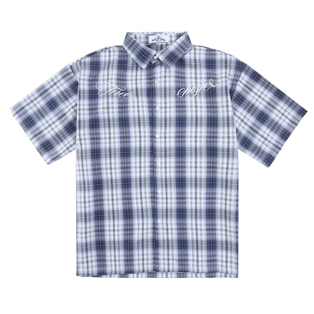 Men's Clothes Checkered Short-sleeved Shirt For Boys Spring And Summer High Street Fashion Brand Loose Checkered Shirt Trend Lapel Cardigan