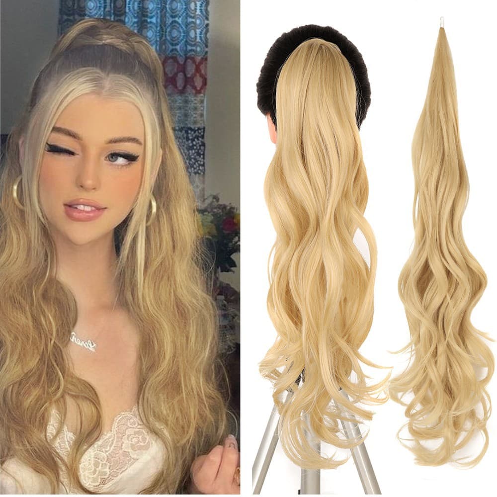 Chemical Fiber Wigs 32in Stick Hair Ponytail Wrap Around Magic Wand Ponytail Popular Wigs