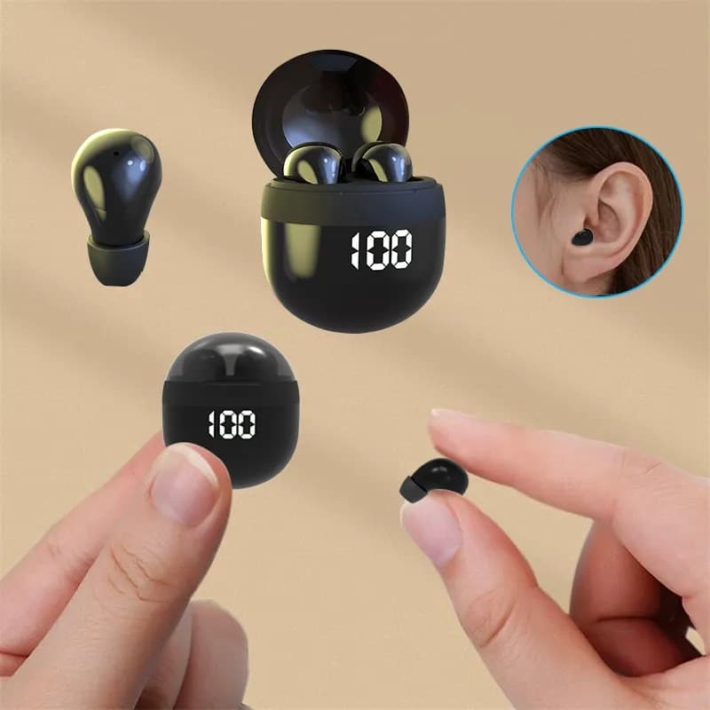 Invisible Headphones TWS Mini Earphones Wireless Bluetooth 5.3 Earbuds With Microphone Noise Reduction In-Ear Headset