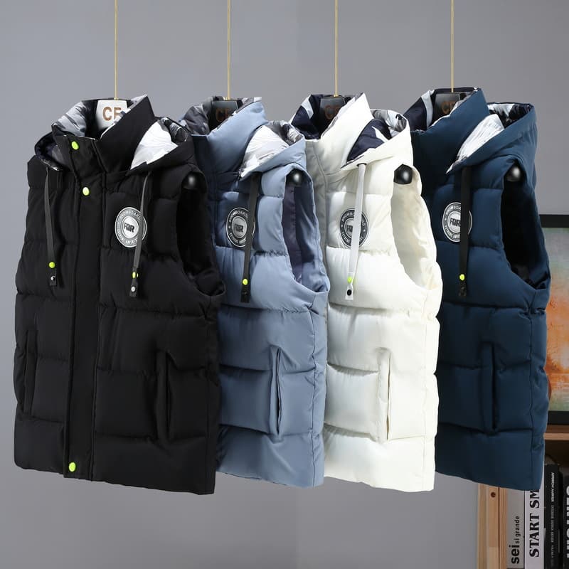 Men's Clothing middle school student vest men's cotton thick warm waistcoat jacket youth fashion vest