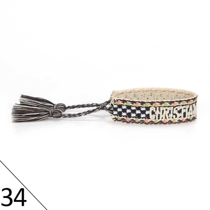 Bracelet unisexe tendance avec lettres tressées