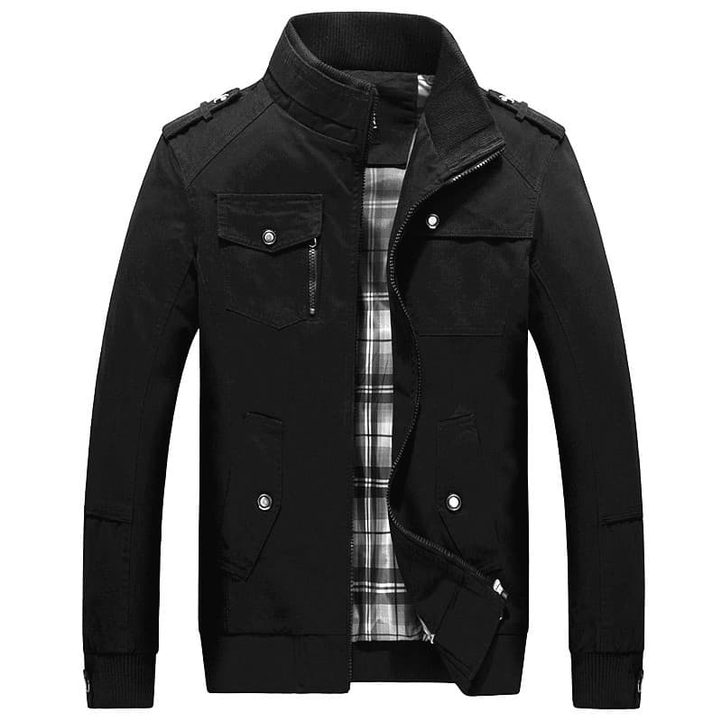 AliExpress New Washed Cotton Men's Jacket Youth Stand Collar Men's Top Coat Jacket Men