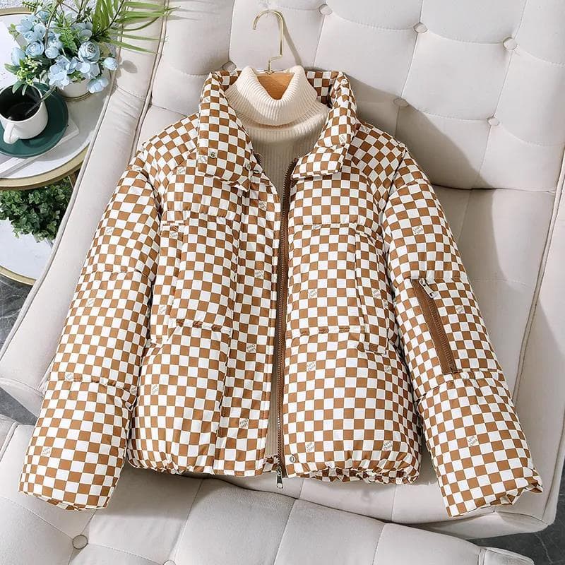 Women's Clothing autumn and winter hot Korean style fashion stand collar loose small size thick winter coats cotton jacket for women