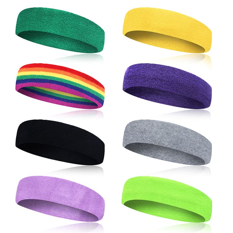 Unisex Towel headband sports headscarf yoga sweat-absorbent band embroidered headband fashion basketball for men and women.