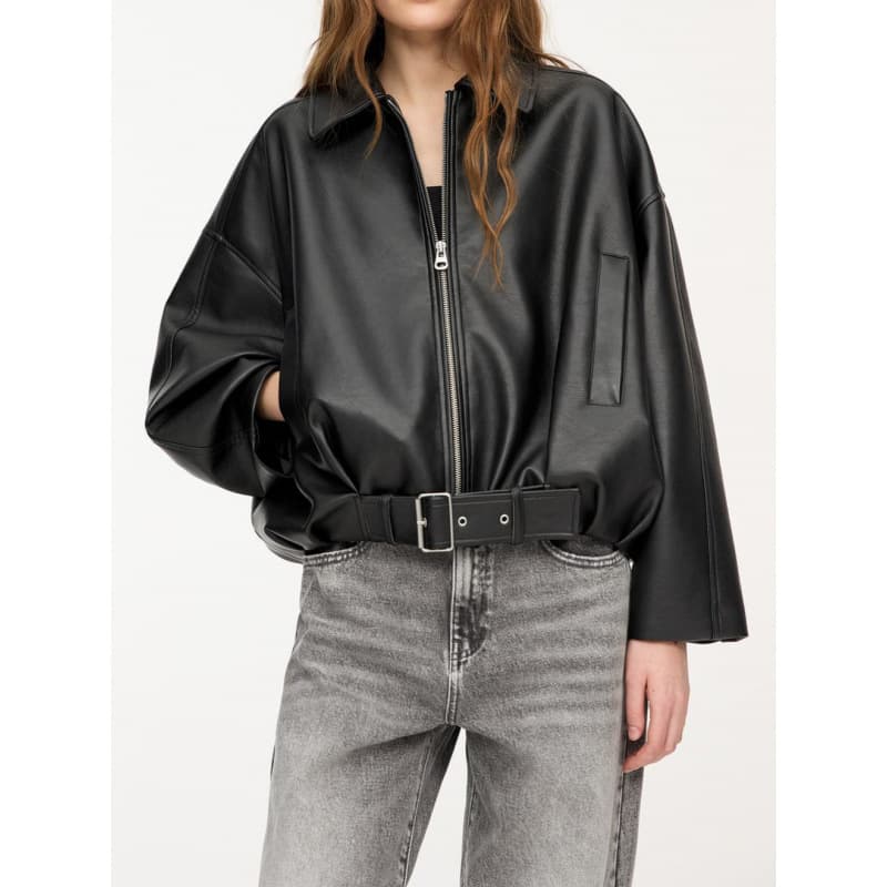 Wholesale Of Women's Autumn And Winter Retro Jackets, Pilot Loose Jackets, Women's Casual Artificial Leather Tops