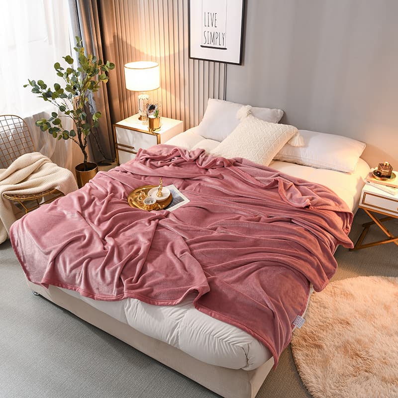 French Fleece Multifunctional Solid Color Blanket Autumn And Winter Warm Kindergarten Cover Blanket Single Double Bed Sheet Blanket