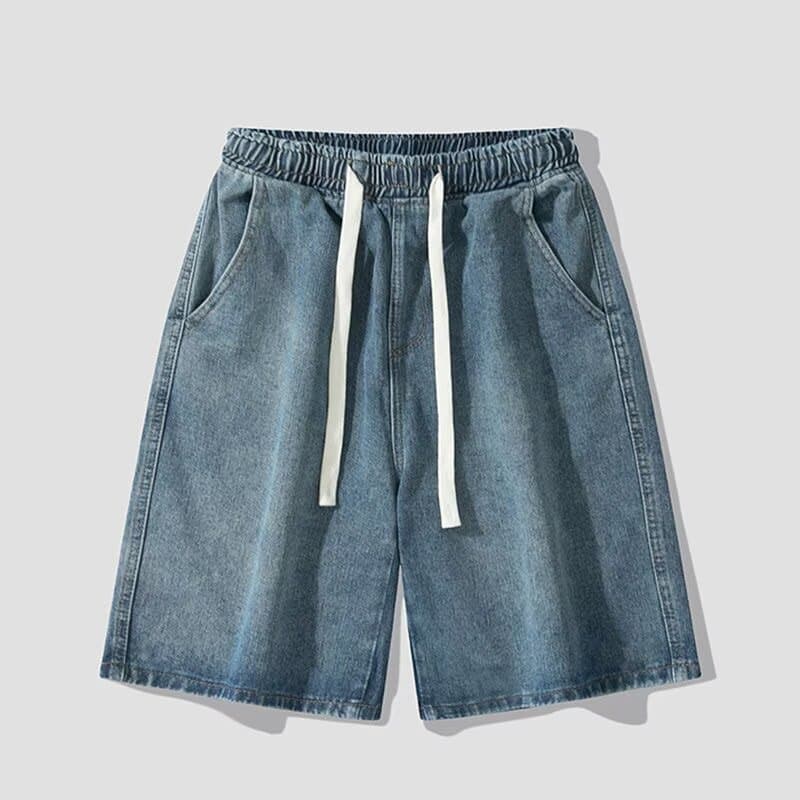 Men's Clothing Denim Shorts Men Summer Thin Mid Length Pants Trendy American Men's Trendy Brand Boys Pants Men's Casual Shorts
