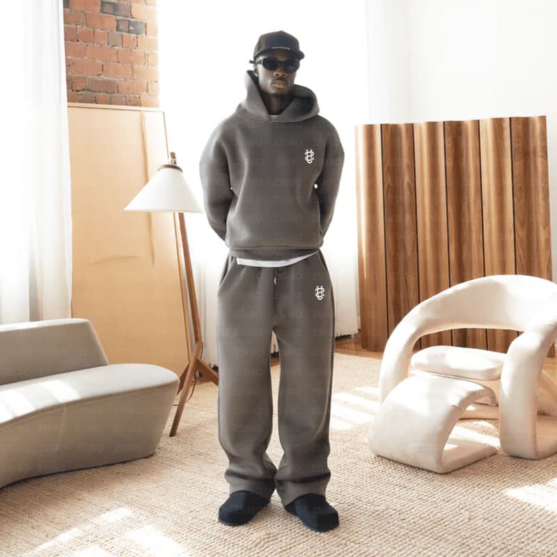 2025 Casual Simple Couple Fashion Hoodie Sweatshirt Solid Color Loose Sweatshirt Sweatpants