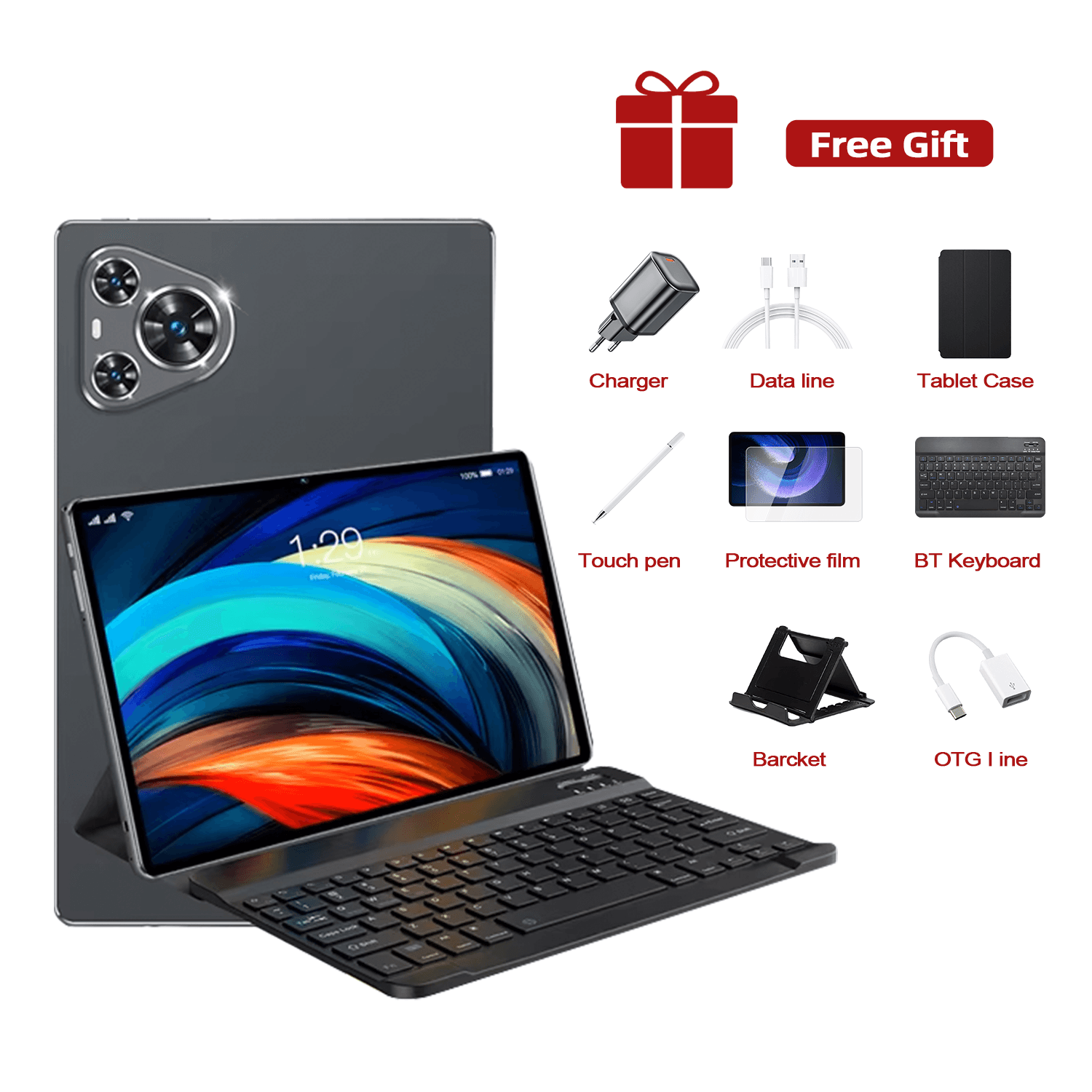 iPad 16 Pro 11 pouces neuf, Android 14, Snapdragon 8 Gen2, version globale, 22 Go + 22 To, batterie 20 000 mAh, 5G, double SIM, Wi-Fi, écran HD.