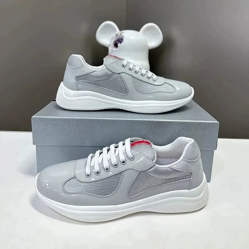 Chaussures de course polyvalentes à bout rond, en cuir véritable, semelle plate, de marque Guangzhou P, en stock, pour le commerce extérieur, mod