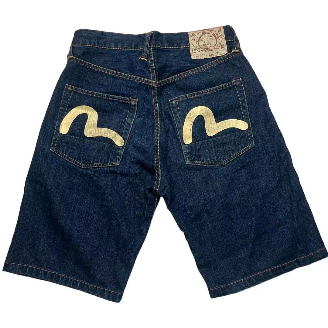 Summer thin and slightly elastic denim shorts, men's straight tube loose casual capris, trendy shorts