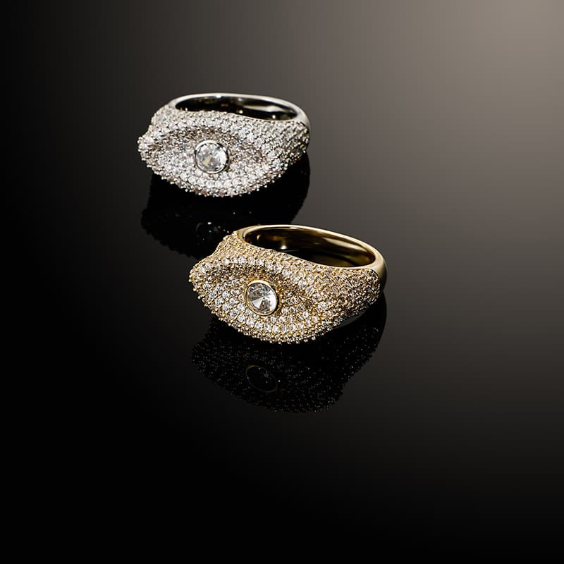 Rings Devil's Eye Standing Ring Eye Niche Ring Fashion Personality Men And Women Couple Ring
