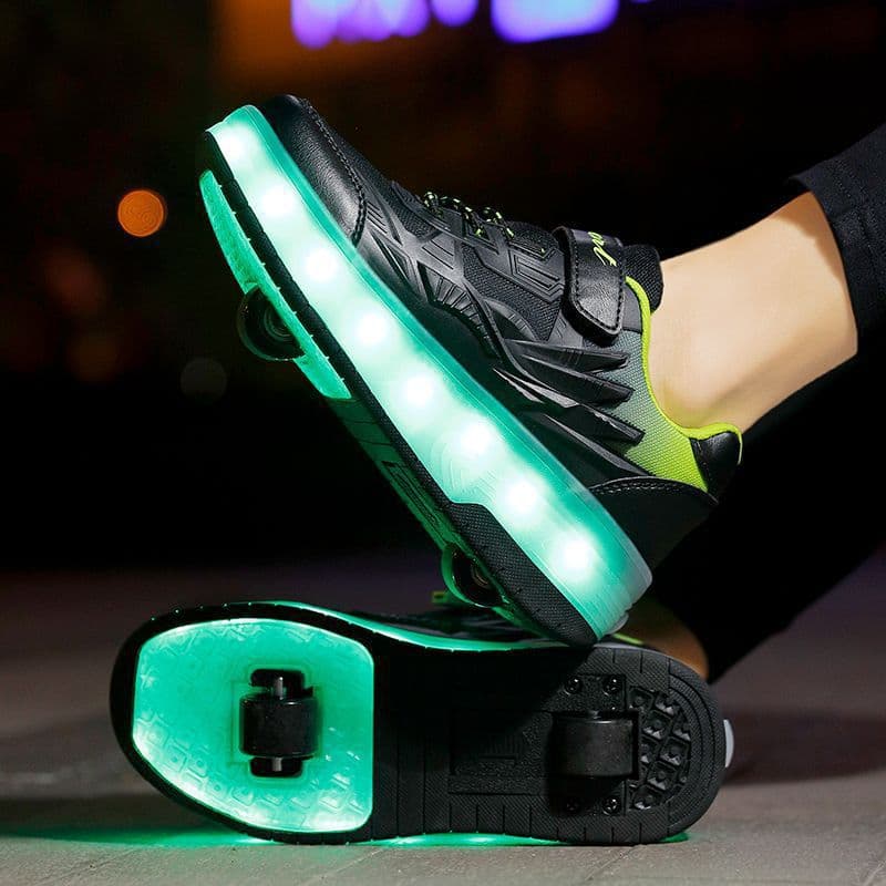 Mother & Kids children's roller skates, boys' double-wheeled roller skates, students' invisible skates, girls' wheel shoes