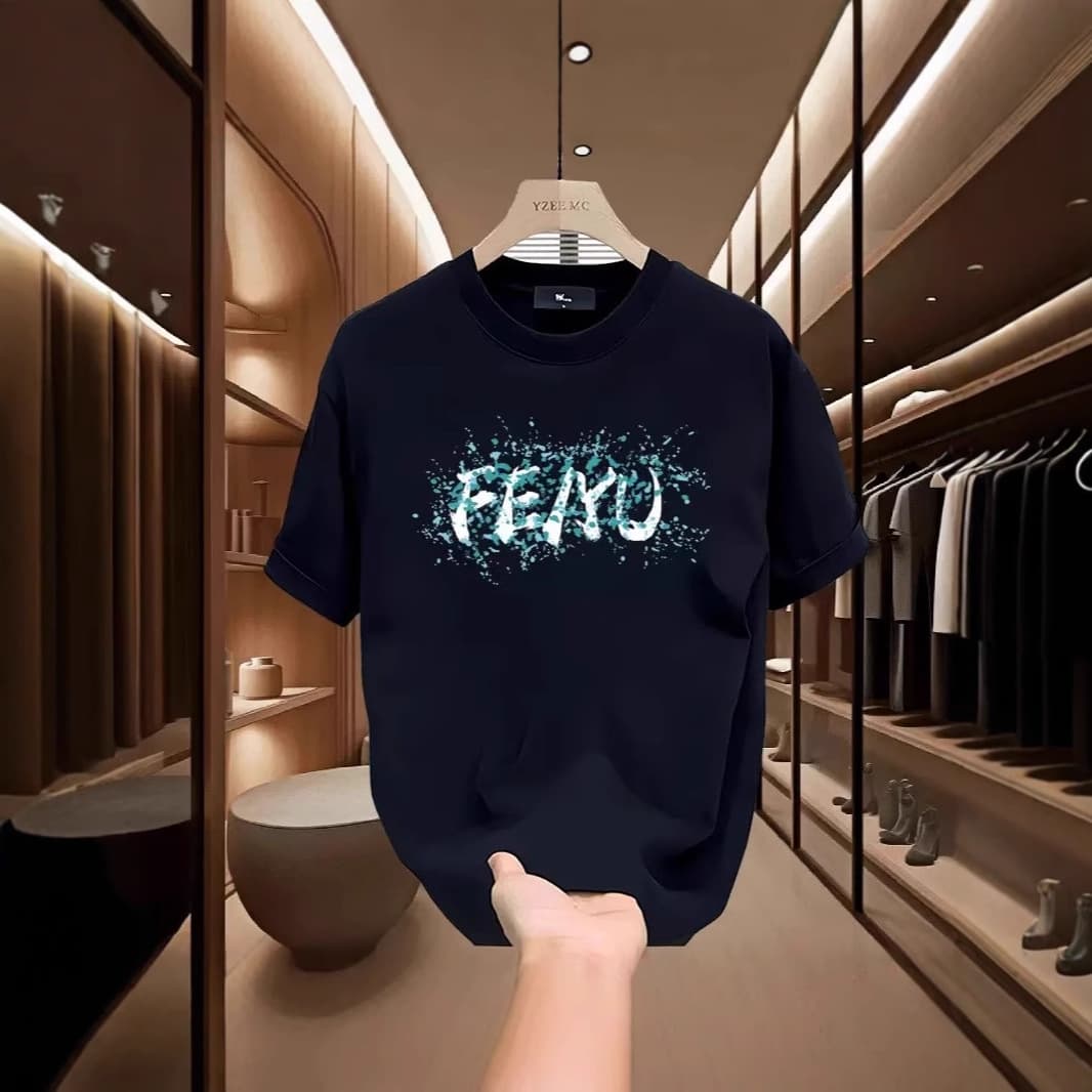 Men's Clothing Cotton Short Sleeved T Shirt For Young Men And Women In Summer Ins Trendy Street Loose Round Neck Top Versatile