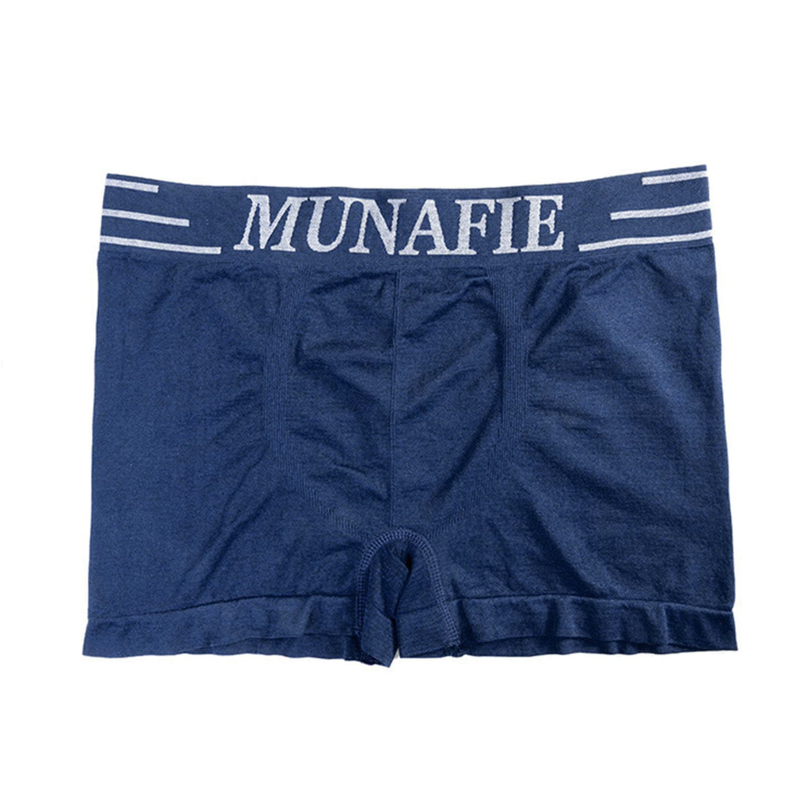 Weizhifu Mid-Rise Taille Élastique Extensible Sans Couture Hommes Culotte Simple Lettre Imprimer U Convex Shorts Briefs Daily Wear-Gris Taille Uniqu