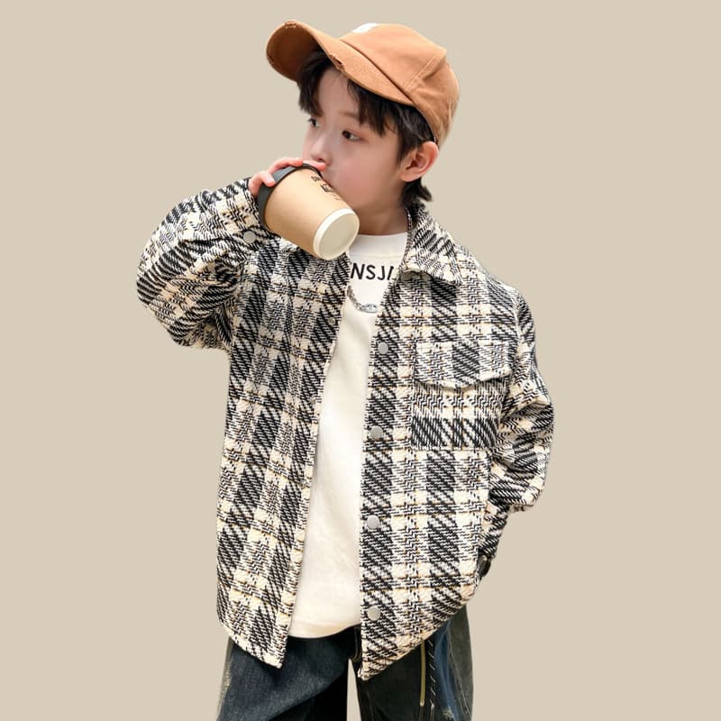 Boys' outfit, cool trendy street Spring and Autumn 2024 new autumn top, mid size children's jacket, stylish