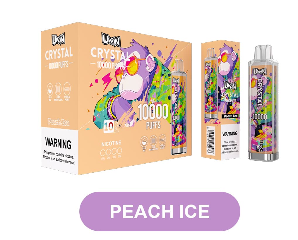 Kit de démarrage de cigarettes électroniques jetables Uwin Crystal, 10 000 bouffées, 15 saveurs, 2, 5 ou 10 pièces