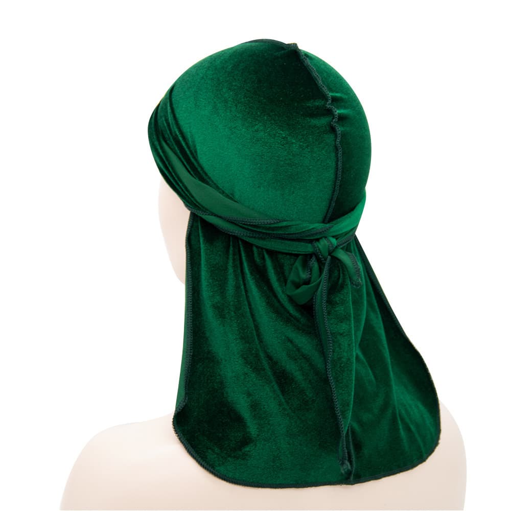 Chapeau de pirate unisexe en velours à longue queue, chapeau populaire à longue queue, durags en velours