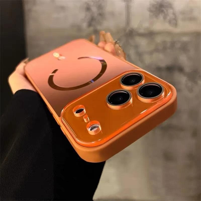 AG Flowing Matte Magnetic Large Window Compatible With IPhone 17 Skin Feel Phone Case 16 Crystal Lens Film 15