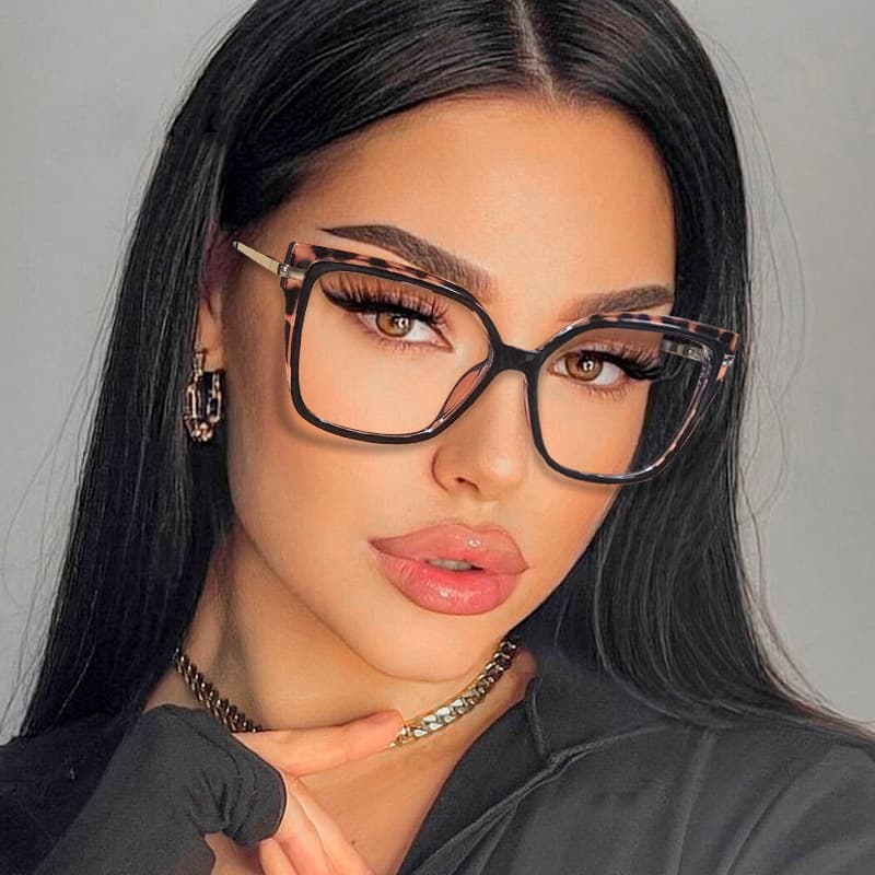 Square Flat New Women's Anti-blue Light Ins Eyeglasses Frames For Photos
