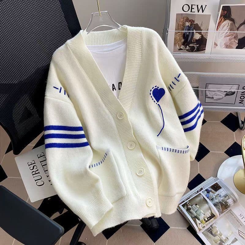 Women's Clothing Gentle lazy style sweater jacket women's spring and autumn loose tops new high end Japanese knitted cardigan