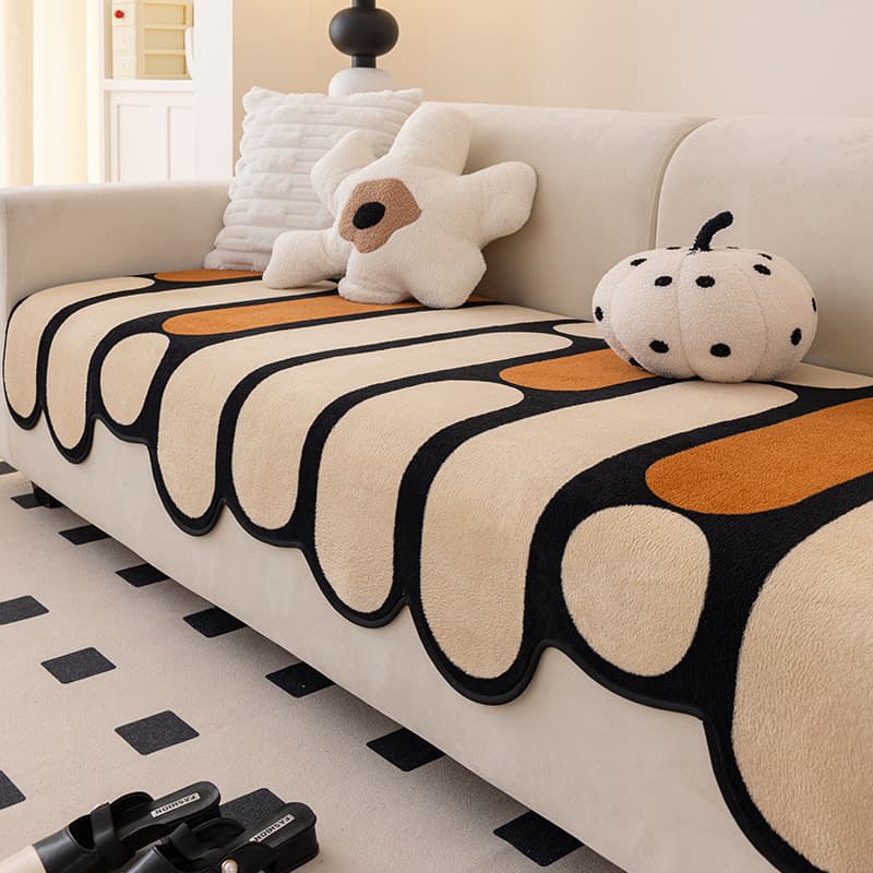 Home Garden Plush Special Shaped Sofa Cushions New Four Season Universal Dopamine Non Slip Straight Row Sofa Cover Cross Border Supply