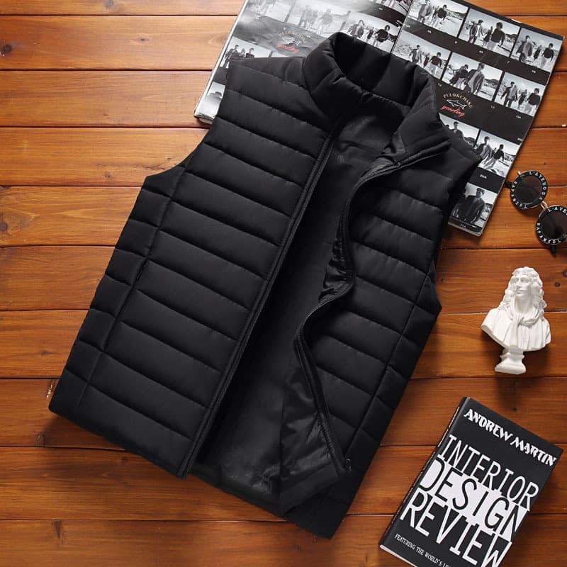 Men's Clothing 2025 NEW Down Cotton Vest Men's Autumn And Winter Vest Vest Men's Korean Style Casual Trend Waistcoat Vest Cross Border