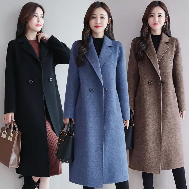 Women's Clothing Woolen coat for women new autumn and winter mid length large size woolen loose coat