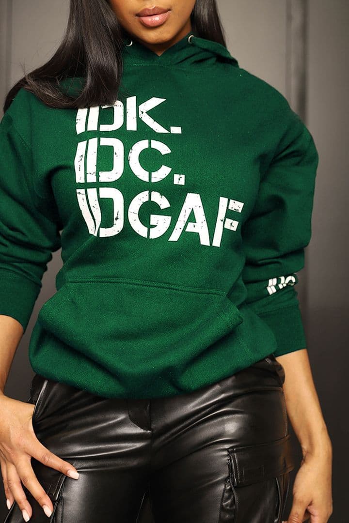 Women'S autumn and winter clothing printed hooded casual loose sweatshirt
