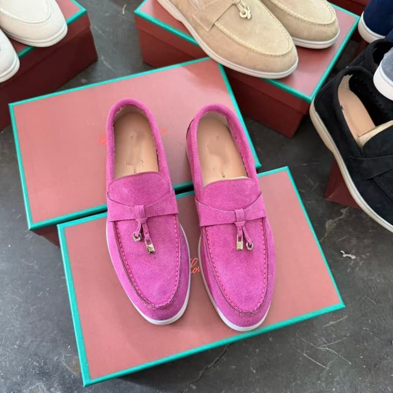 En stock : Mocassins plats décontractés pour femmes LP, de haute qualité, à enfiler, à semelle souple, confortables et faciles à porter.