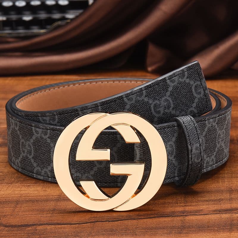 Ceinture universelle haut de gamme en cuir véritable de vachette à deux couches pour homme, style décontracté et tendance