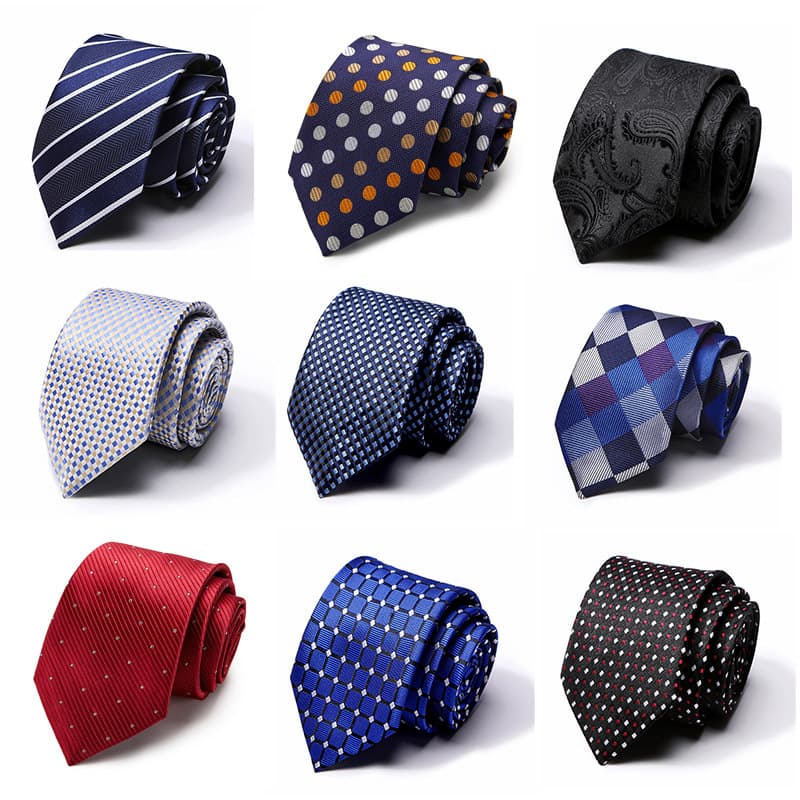 Polyester Silk 8cm Business Men's Formal Wedding Studio Tie