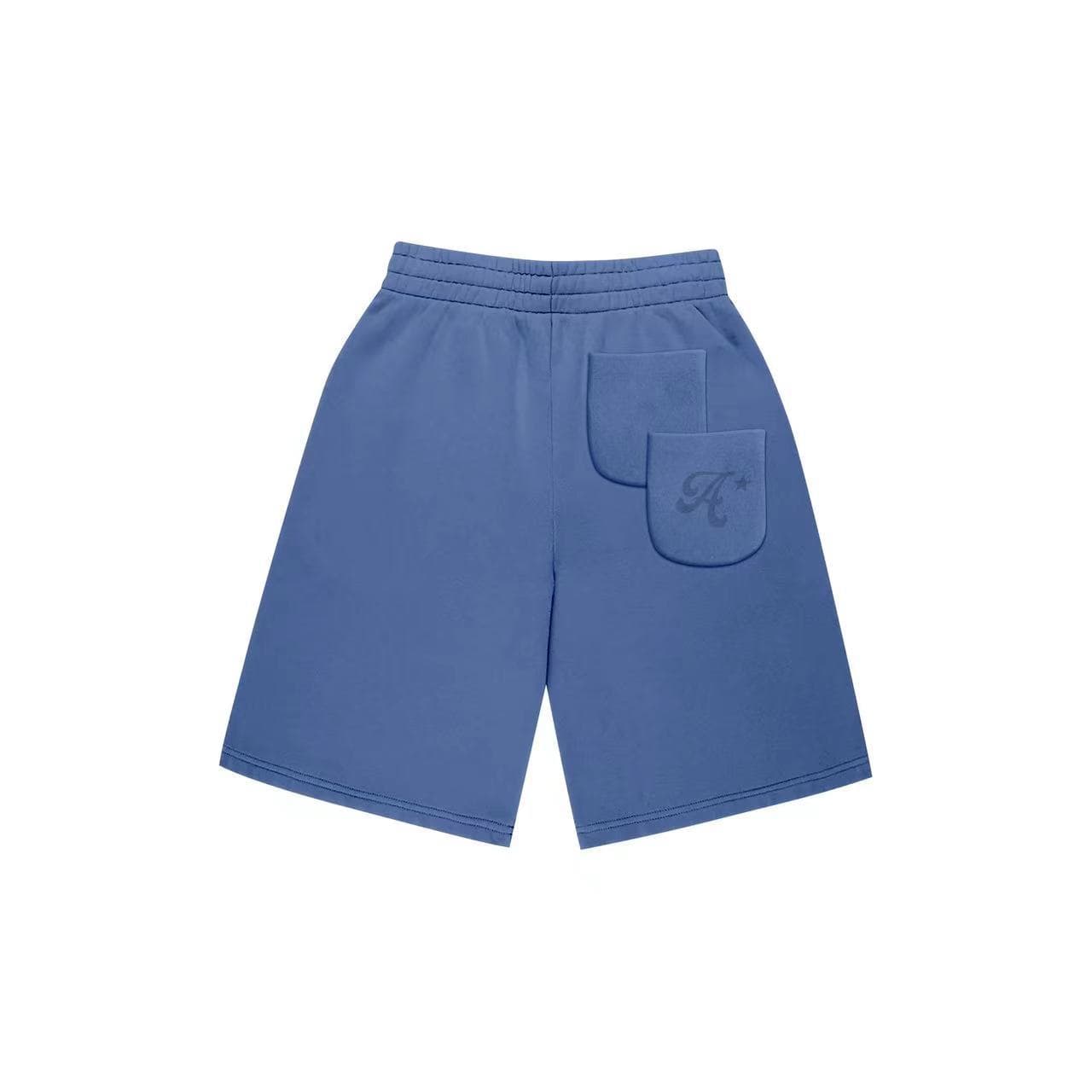 Men's Clothing Summer New Style Trend Letter Embroidery Knitted Sports Shorts Loose Casual Elastic Waist Color Matching Men's Pants Men's Wear