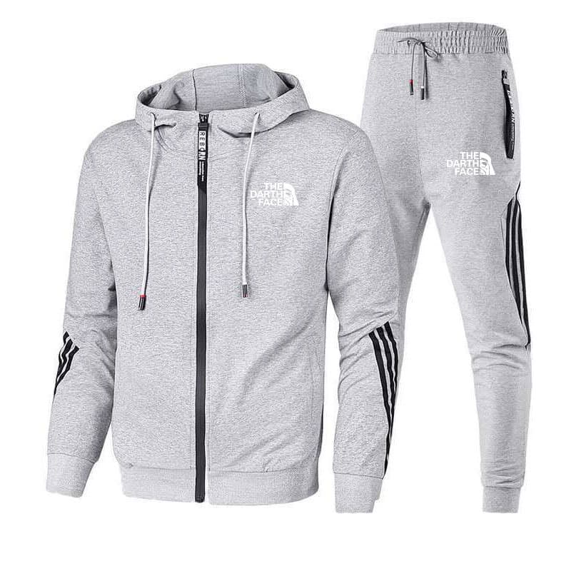 Sweat à capuche zippé pour hommes, ensemble pull et pantalon, à la mode