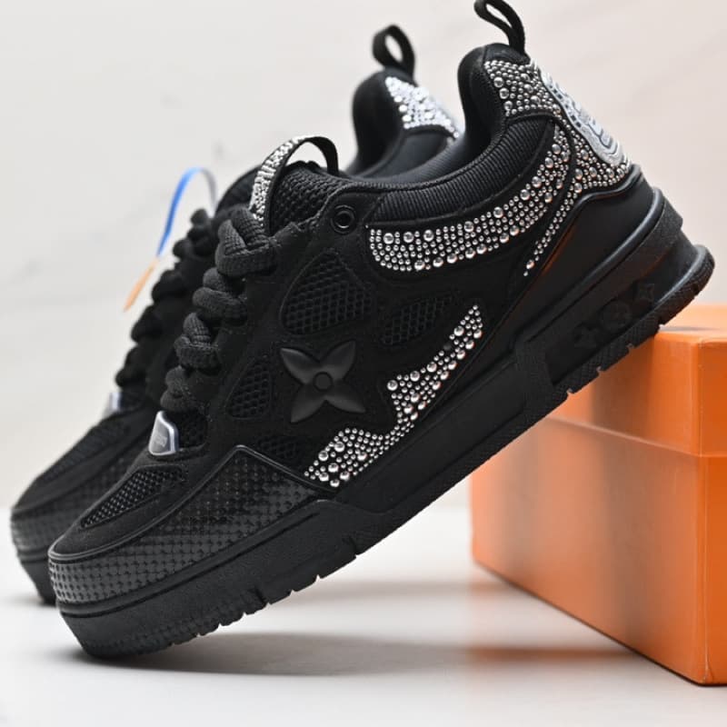 Baskets montantes Lujia, chaussures de sport tendance à imprimé diamant, style couple, tendance et polyvalentes, pour hommes