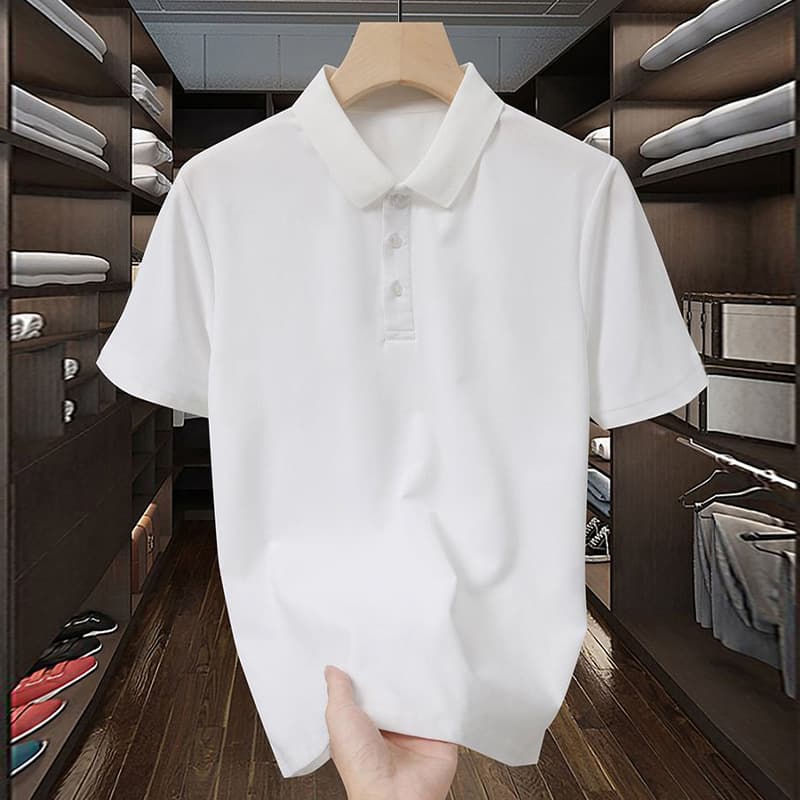 Men's Clothing Heavyweight White Shirt Short Sleeved T-Shirt Trendy Versatile Casual Top For 2026 New Style