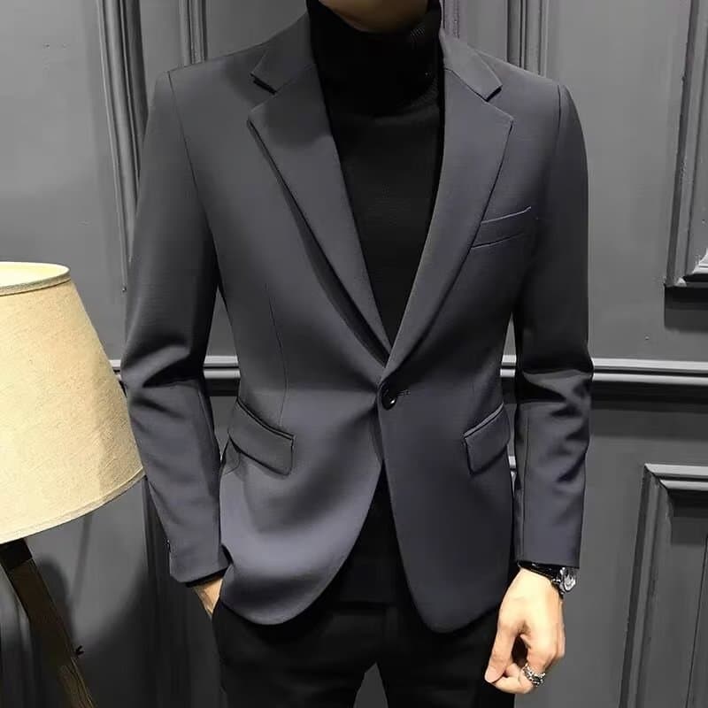 CT Men's Blazer Ins Trendy Spring Autumn Light Mature Fashion High-end Casual Loose Street Style Single Suit Jacket
