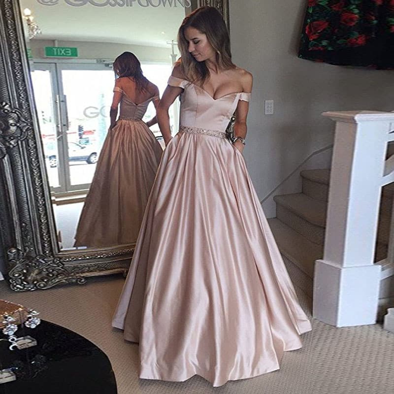 Women's wedding slim-fitting evening dress bride princess dreamy simple annual meeting dress