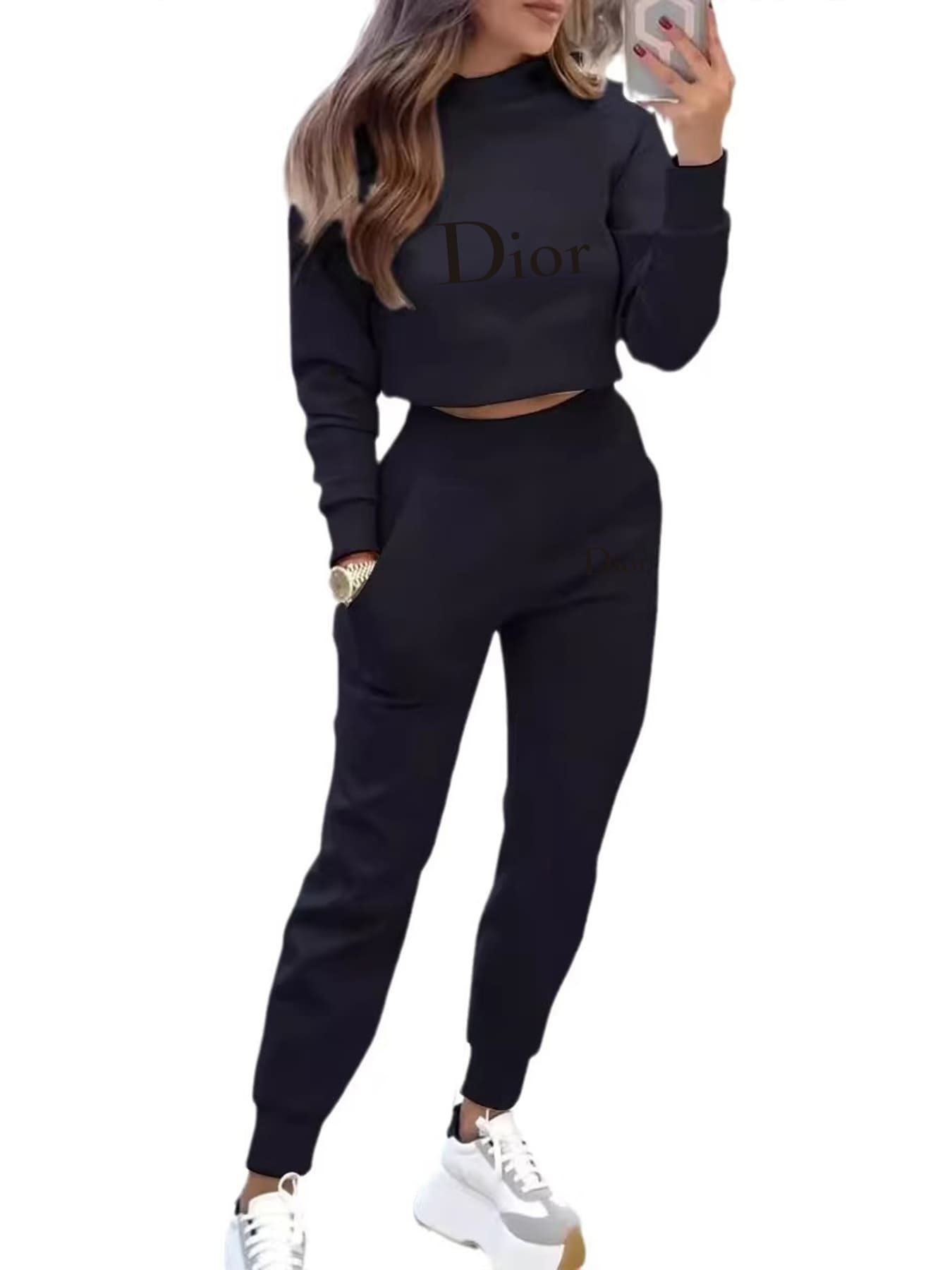 Ensemble pull-over imprimé sport tendance pour femme, best-seller printemps-automne
