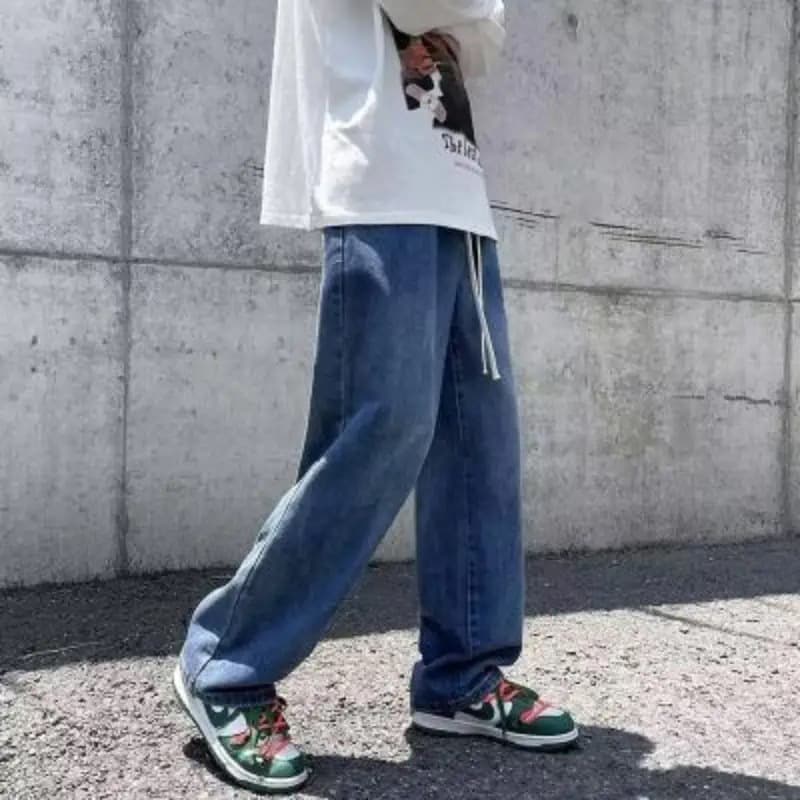 Men's Clothing 2024 straight jeans men loose summer men's high street casual long pants men's trendy brand vibe men's pants