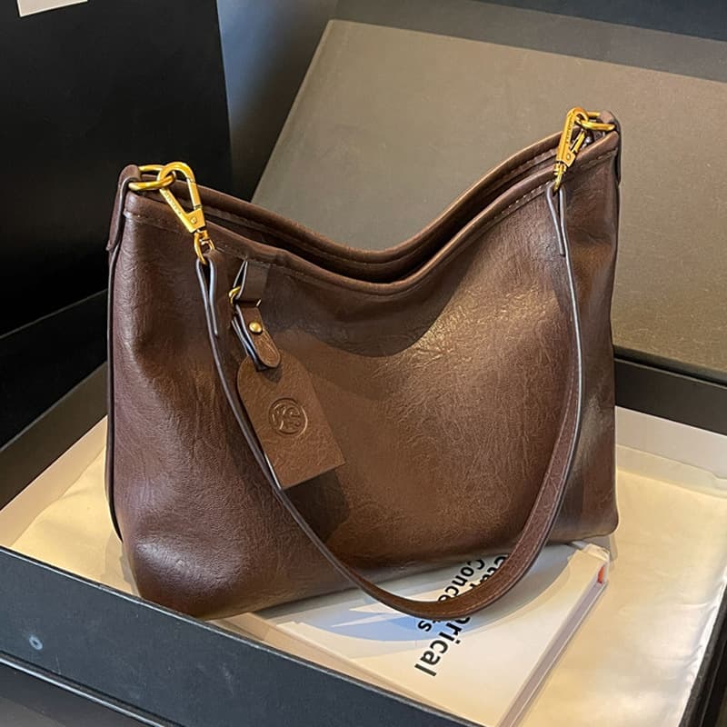 2024 Premium Soft Leather Commuter Women's Underarm Shoulder Bag New Fashion Versatile Tote Bag Large Capacity Crossbody Bag