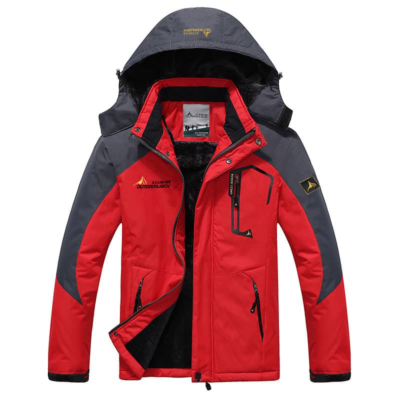 Ski Jacket Men Warm Suit Thermal Ski Snowboard Winter Outdoor Coat Fleece Thick Hooded Windproof Size Sports