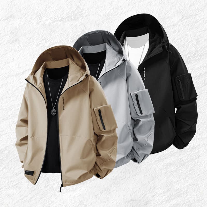 Autumn And Winter New Fashion Casual Hooded Trench Coat Loose Versatile Jacket Men And Women With The Same Tooling Versatile