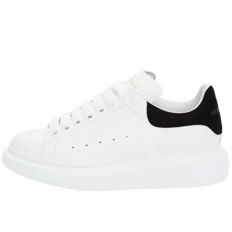 Baskets décontractées à semelle épaisse en cuir de vachette pleine fleur, chaussures à plateforme style McQueen, rehaussantes, tendance original