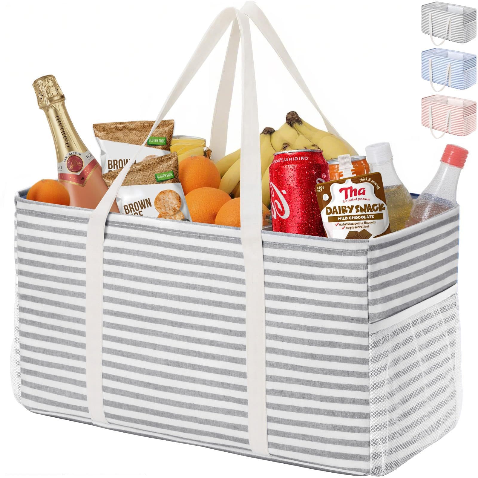Oversized Tote Bag Stand Up Foldable Shopping Bag Can Store Camping Picnic Beach Swimming Storage Box