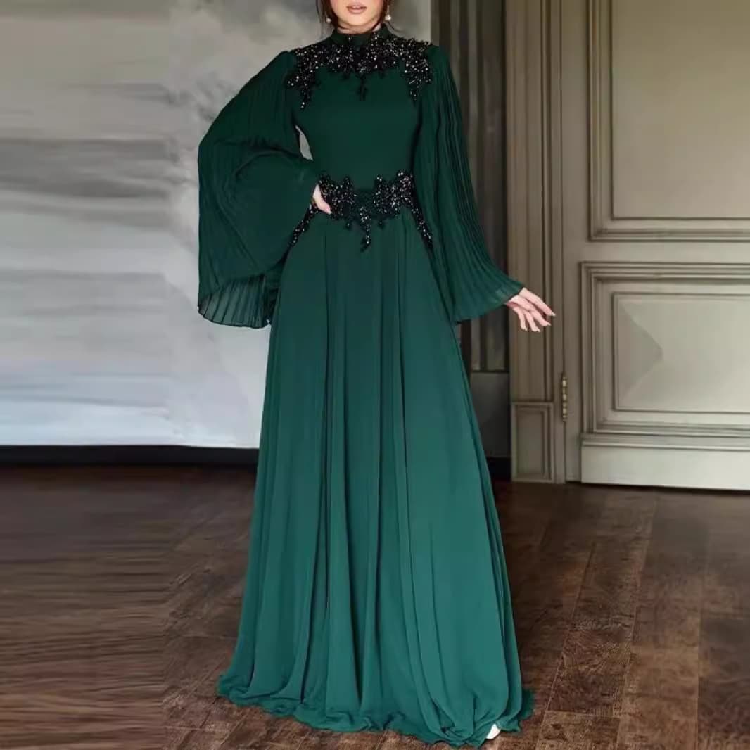 Women's Clothing Autumn And Winter New Women's Clothing Lace Lace Robe Evening Dress