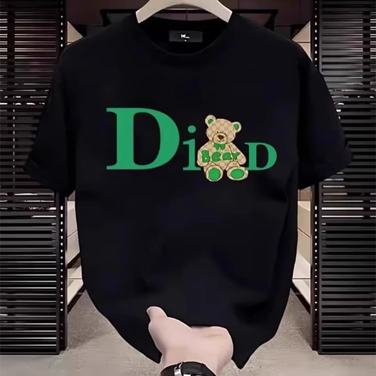 Men's Clothing Short Sleeved Ins Pure Cotton New Men's Hot Selling Printed T Shirt Trendy Men And Women All Match Round Neck T Shirt Men